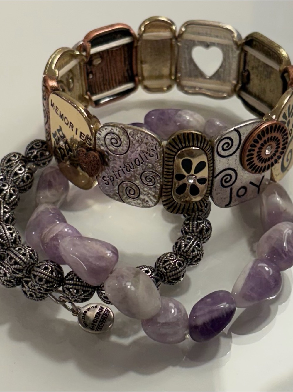 Bracelet Bundle - Amethyst, Bangle, and Beaded